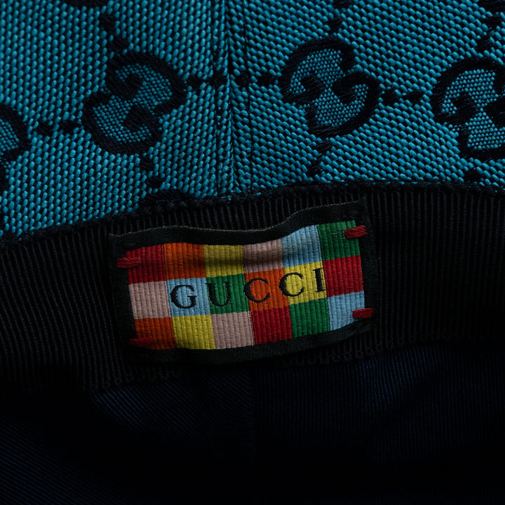 Gucci Blue GG Supreme Canvas Bucket Hat Size L