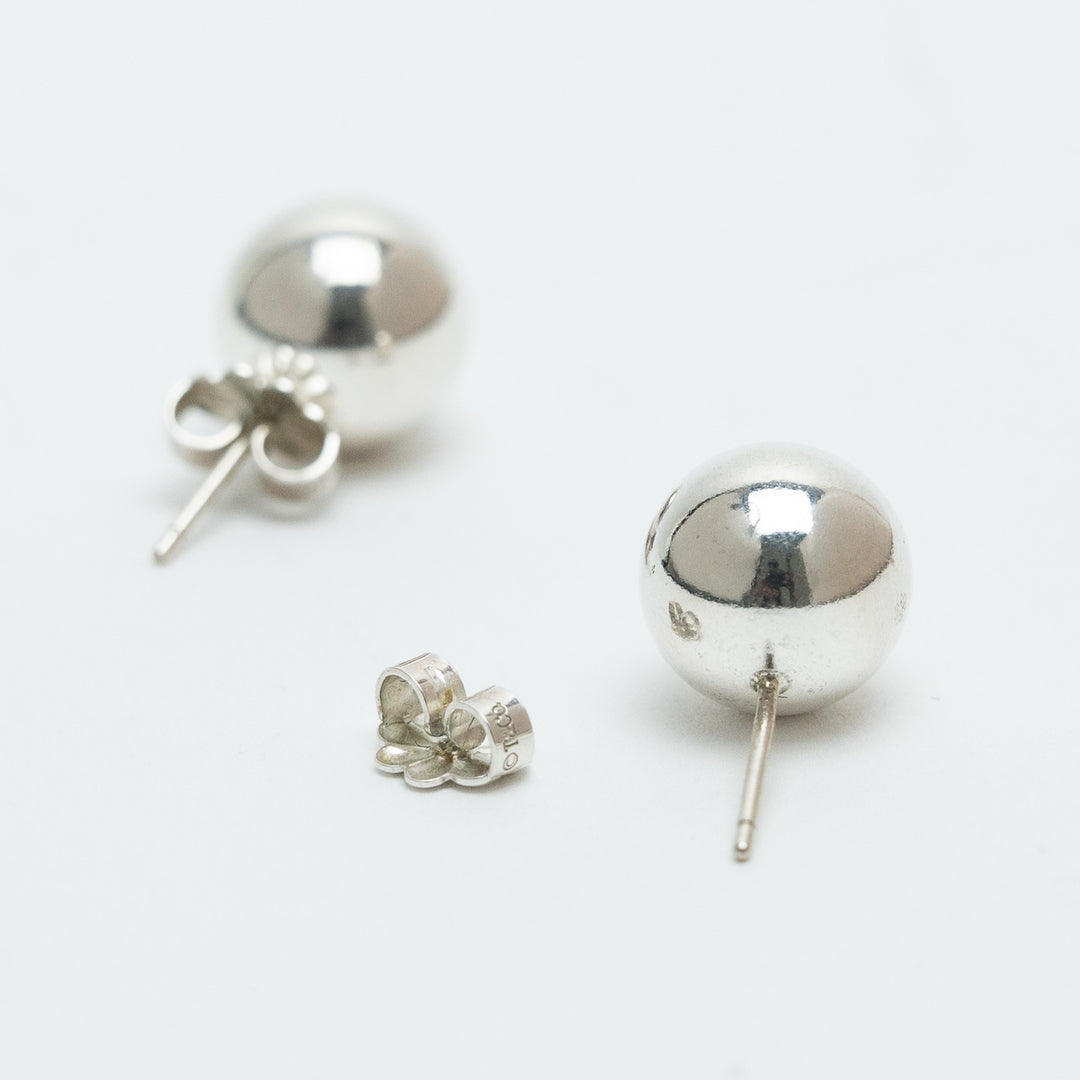 Tiffany & Co. Sterling Silver HardWear Ball Stud Earrings