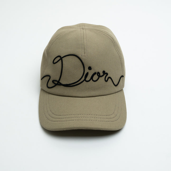 Dior Khaki Baseball Cap with Black Logo size M