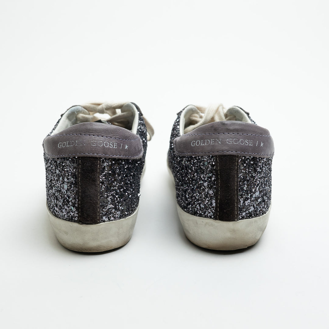Golden Goose Super-Star Glitter Low-Top Sneakers Size 37