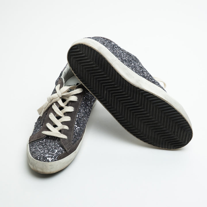 Golden Goose Super-Star Glitter Low-Top Sneakers Size 37
