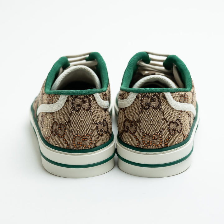 Gucci Brown Crystal GG Supreme Tennis 1977 Sneakers Size 39