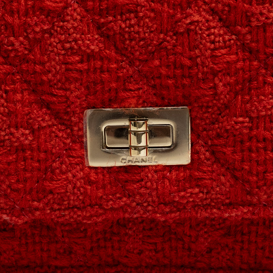 Pre-Loved Chanel™ Orange Tweed 2.55 Wallet on Chain