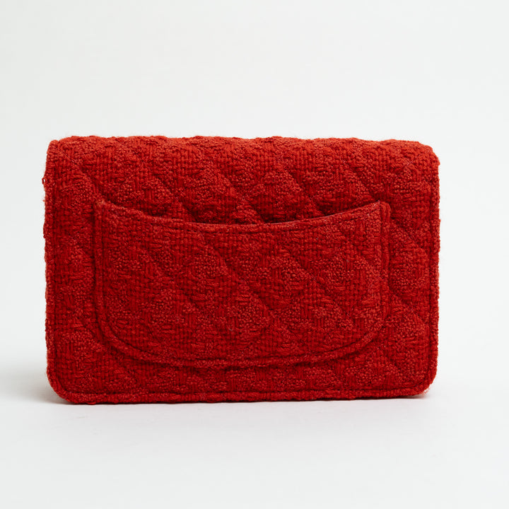 Pre-Loved Chanel™ Orange Tweed 2.55 Wallet on Chain