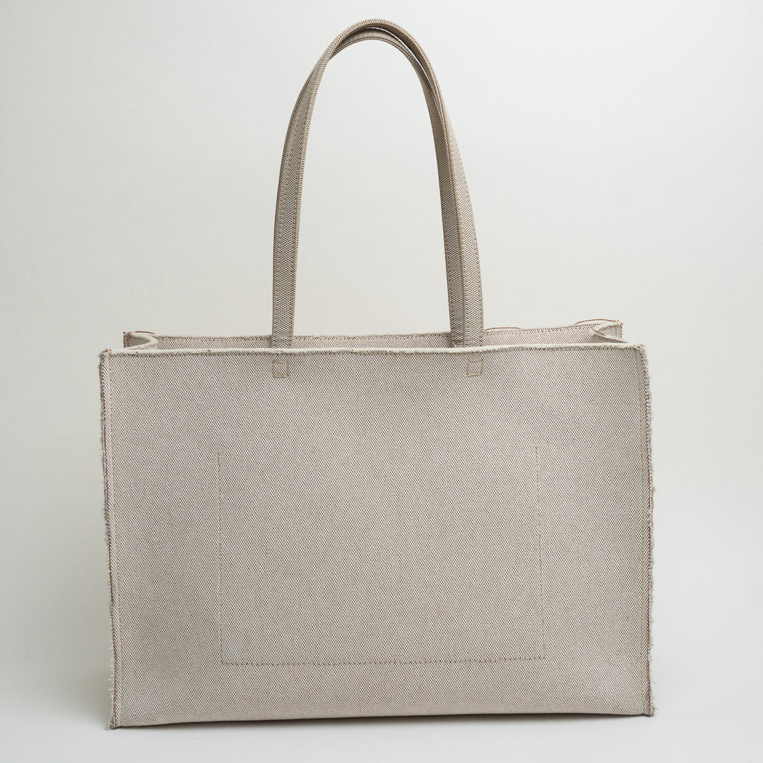 Givenchy Beige Canvas Logo Large Shopper G-Tote