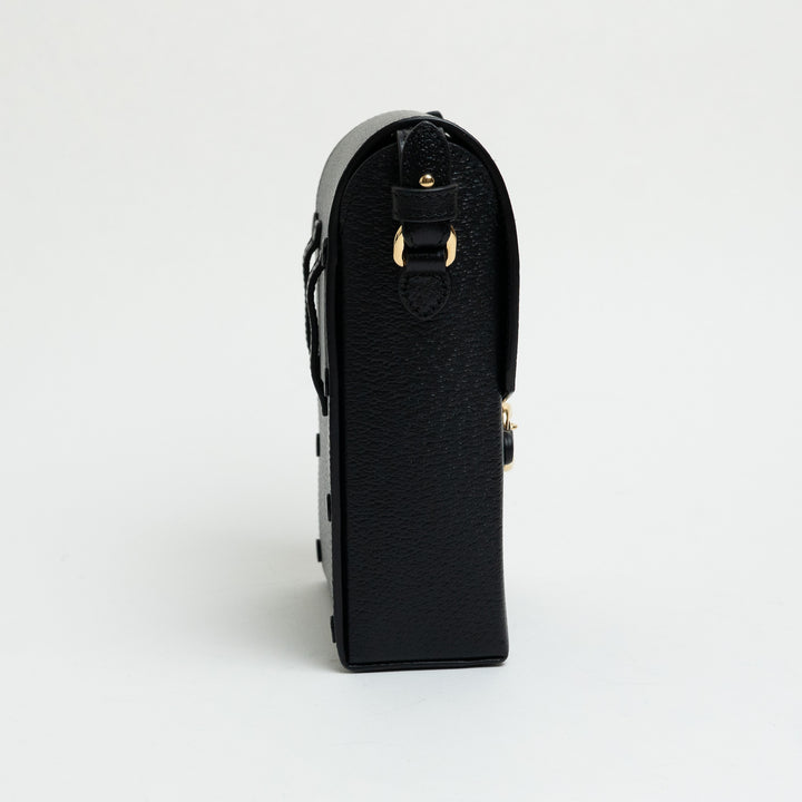 Gucci Black Smooth Calfskin Leather Mini Horsebit 1955 Crossbody Bag