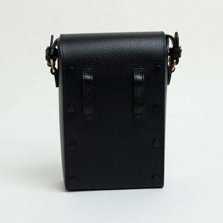 Gucci Black Smooth Calfskin Leather Mini Horsebit 1955 Crossbody Bag
