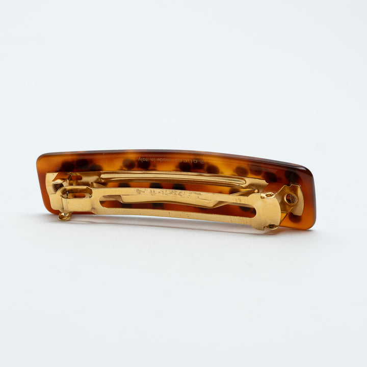 Gucci Tortoise Shell Resin Crystal Hair Clip