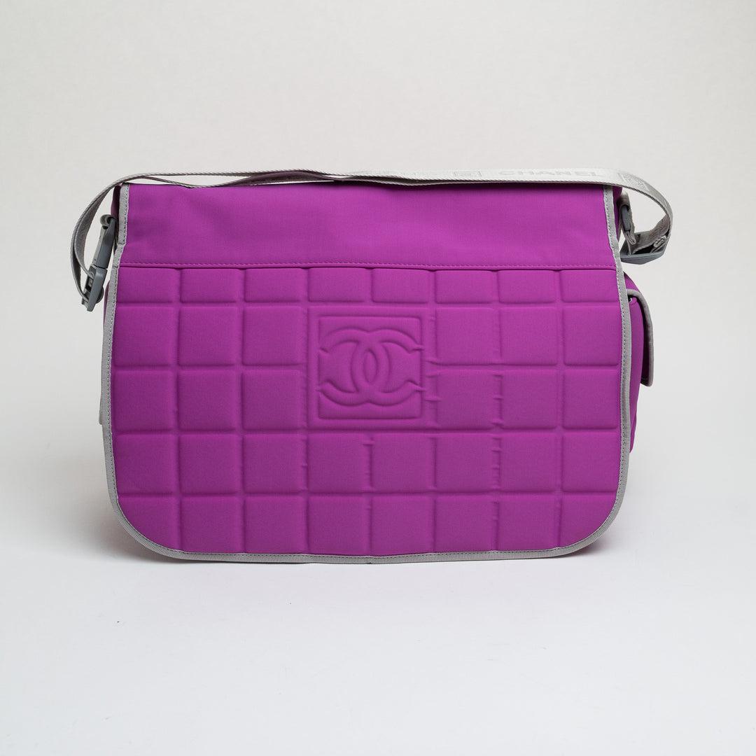 Pre-Loved Chanel™ Purple Nylon Messenger Bag