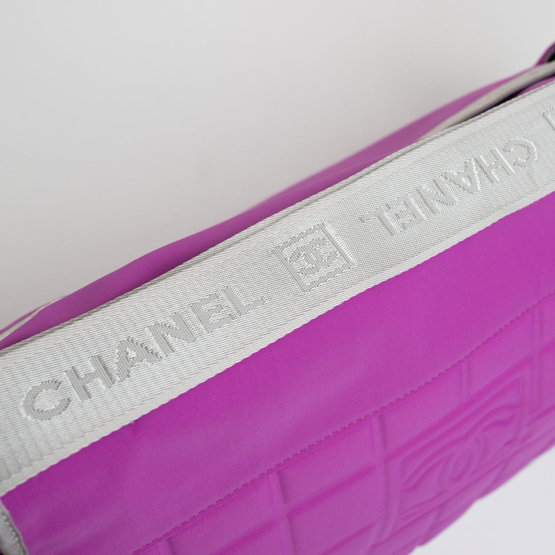 Pre-Loved Chanel™ Purple Nylon Messenger Bag