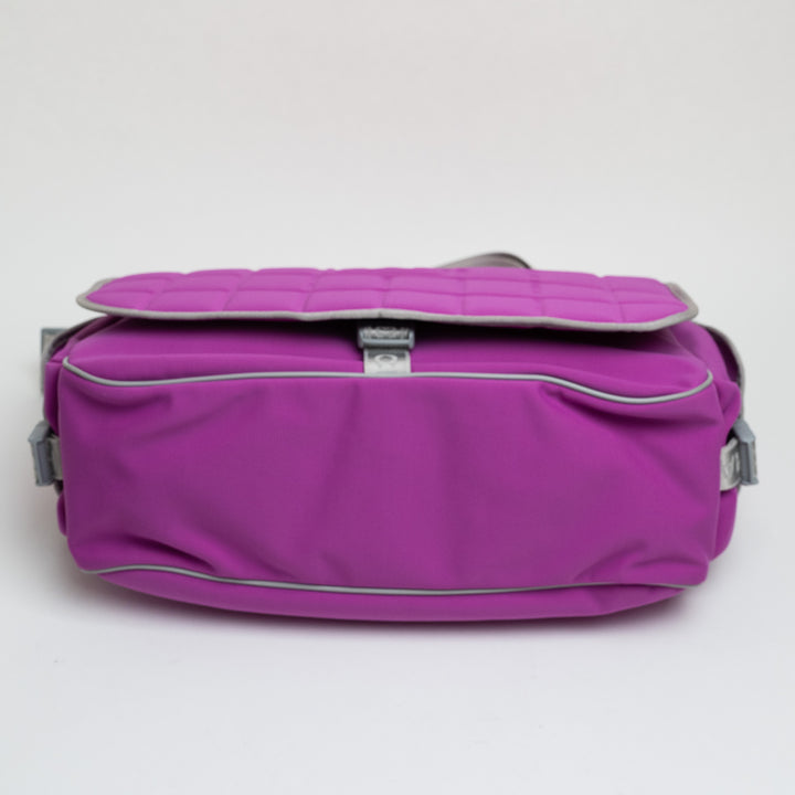 Pre-Loved Chanel™ Purple Nylon Messenger Bag