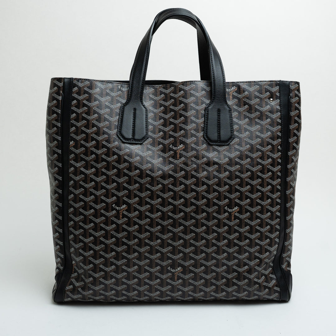 Goyard Black Goyardine Canvas Voltaire Tote Bag