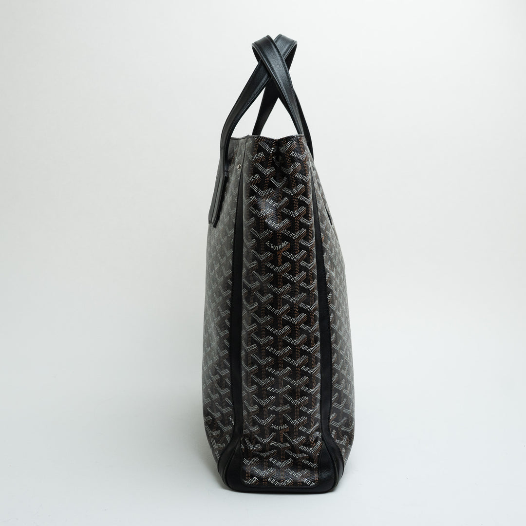 Goyard Black Goyardine Canvas Voltaire Tote Bag