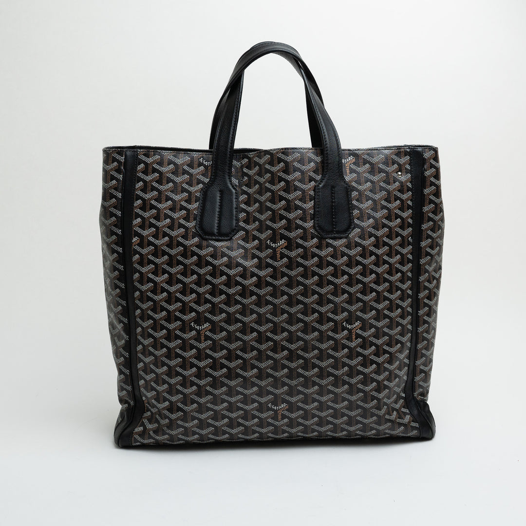 Goyard Black Goyardine Canvas Voltaire Tote Bag