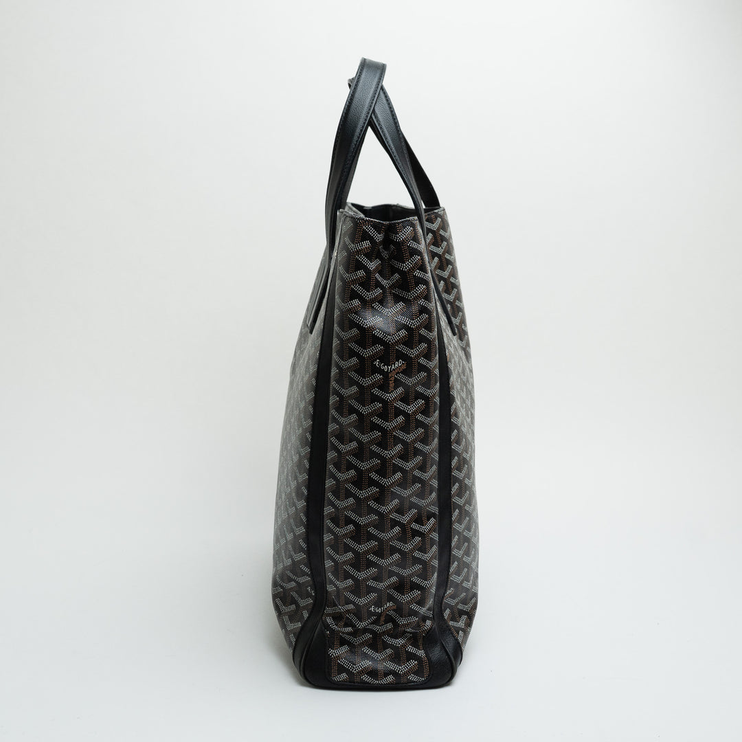 Goyard Black Goyardine Canvas Voltaire Tote Bag