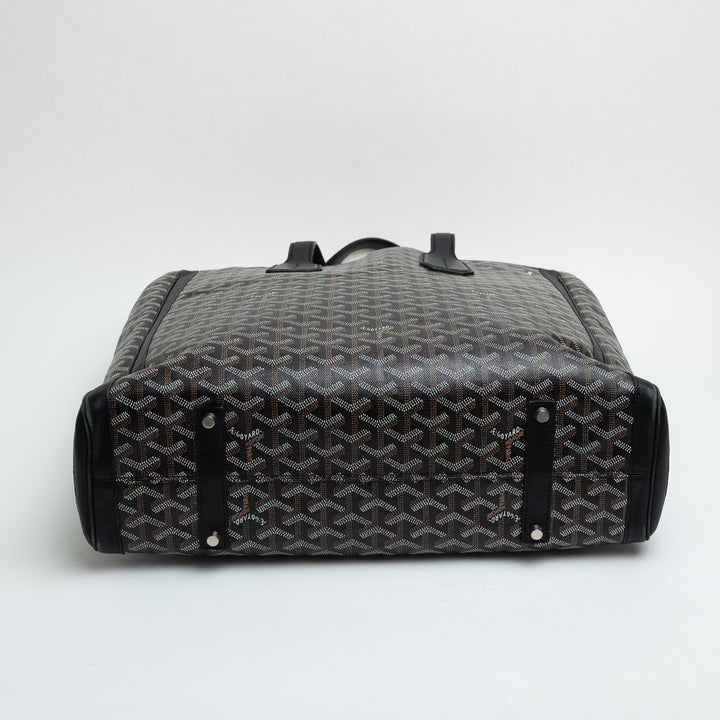 Goyard Black Goyardine Canvas Voltaire Tote Bag