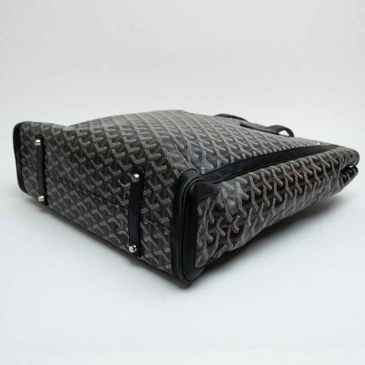 Goyard Black Goyardine Canvas Voltaire Tote Bag