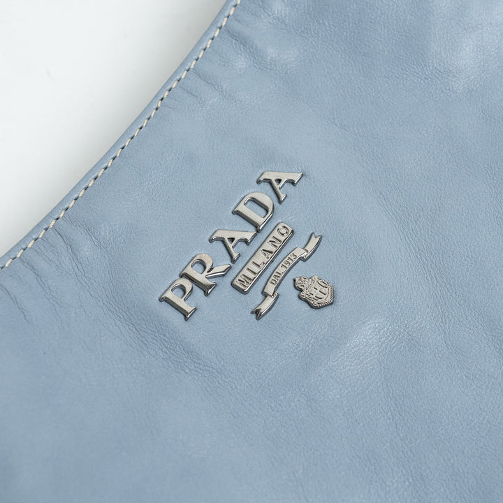 Prada Light Blue Nappa Leather Tote Bag