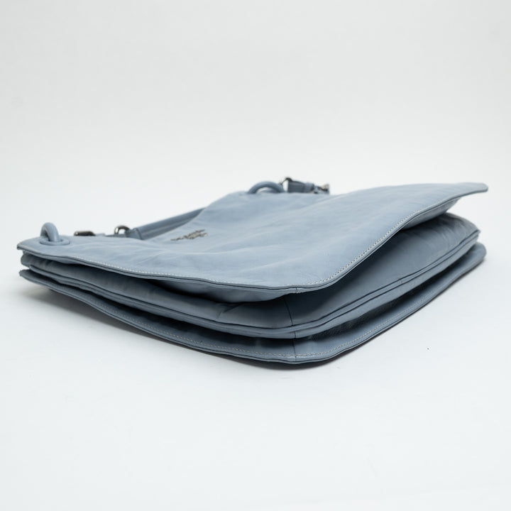 Prada Light Blue Nappa Leather Tote Bag