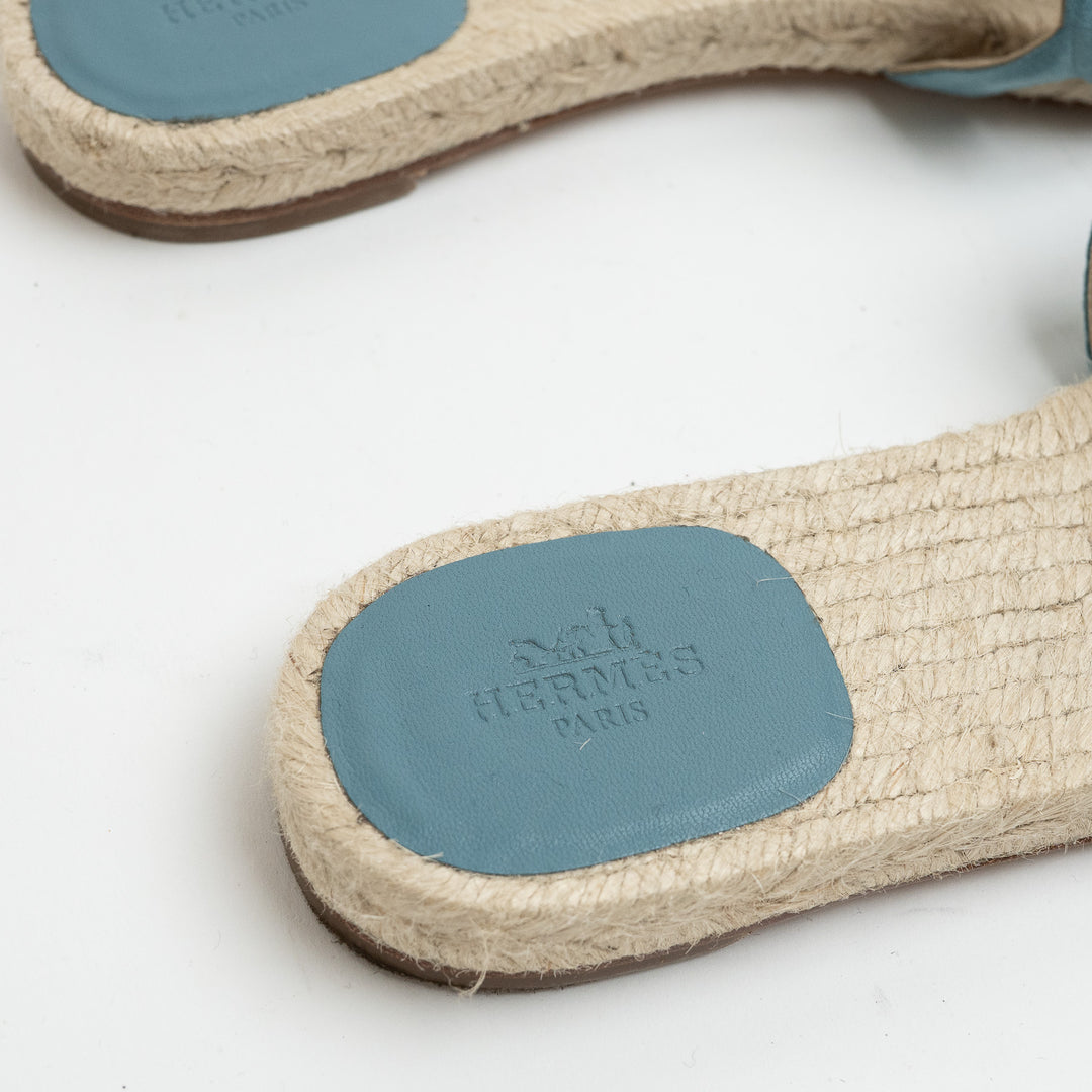 Hermes Famosa Suede Espadrilles Size 38