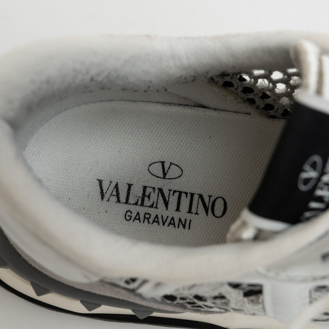 Valentino Lacerunner Silver Sneakers Size 39.5
