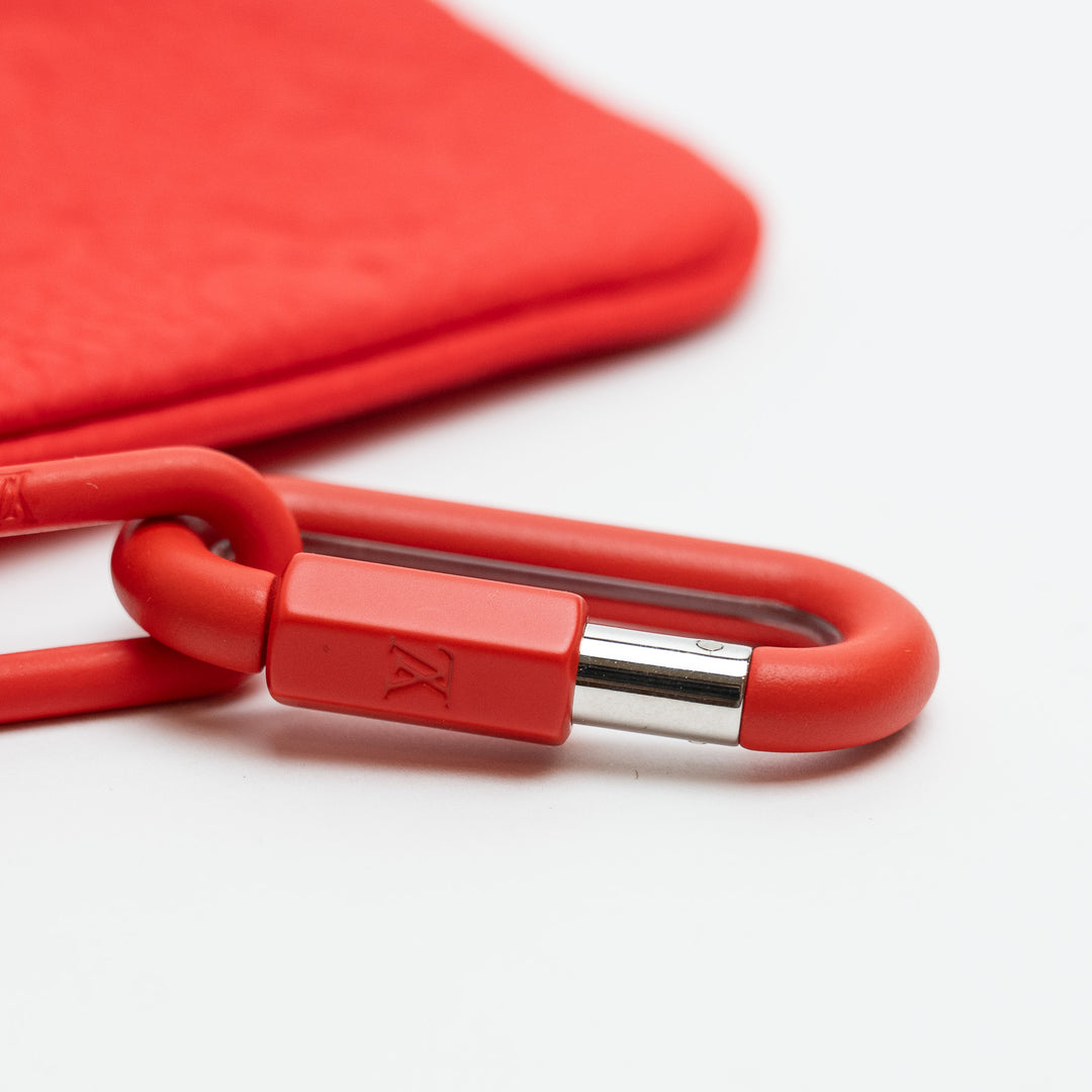 Louis Vuitton Red Empreinte Leather Pochette Cles Coin Purse
