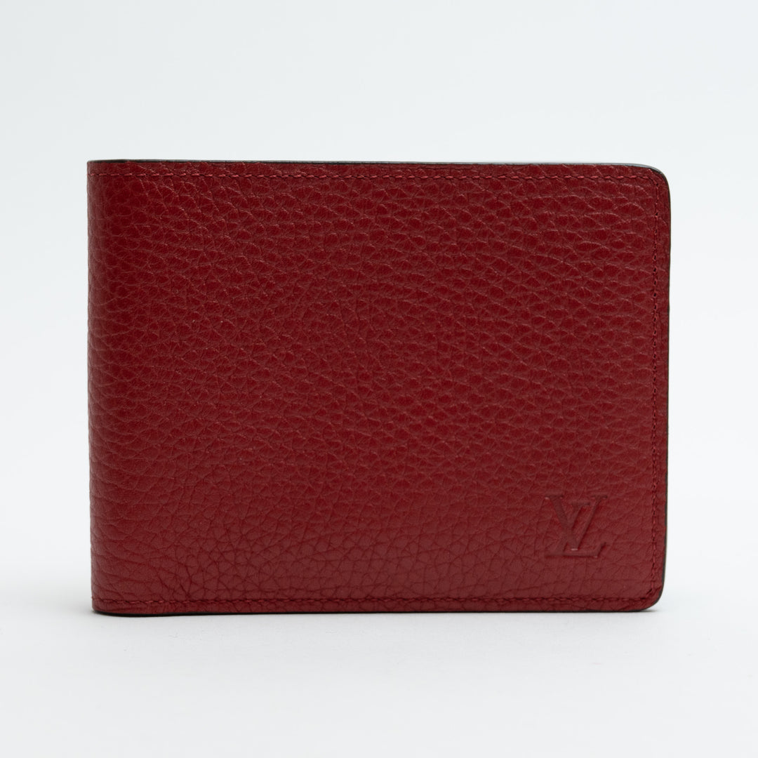 Louis Vuitton Red Taurillion Leather Wallet