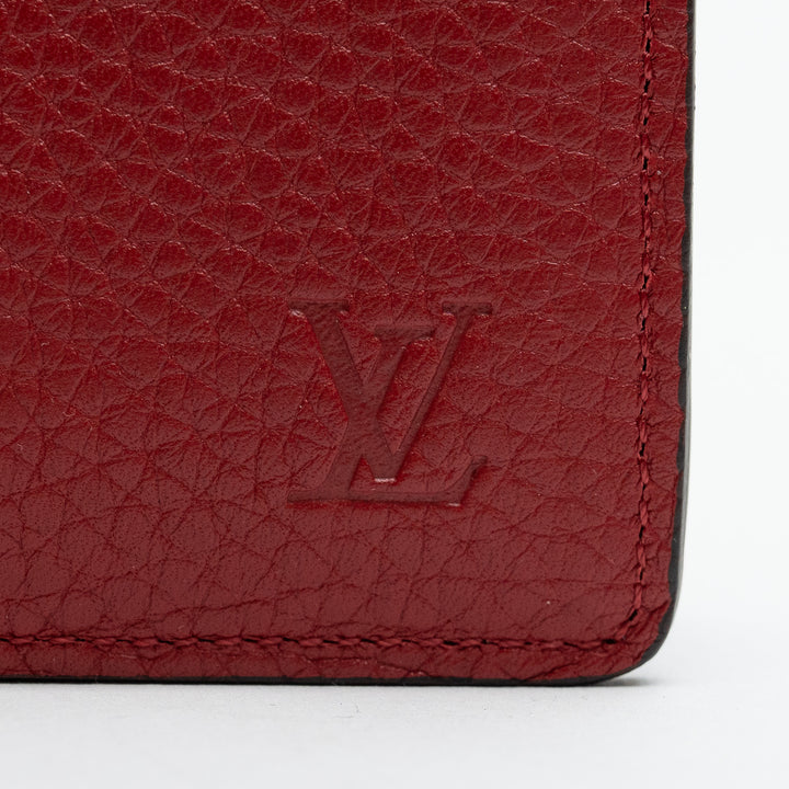 Louis Vuitton Red Taurillion Leather Wallet