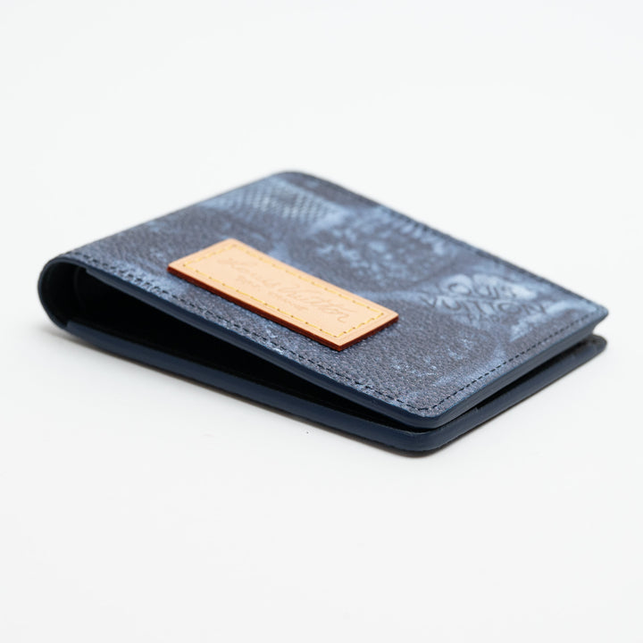 Louis Vuitton Salt Marine Canvas Denim Damier Effect Multiple Wallet