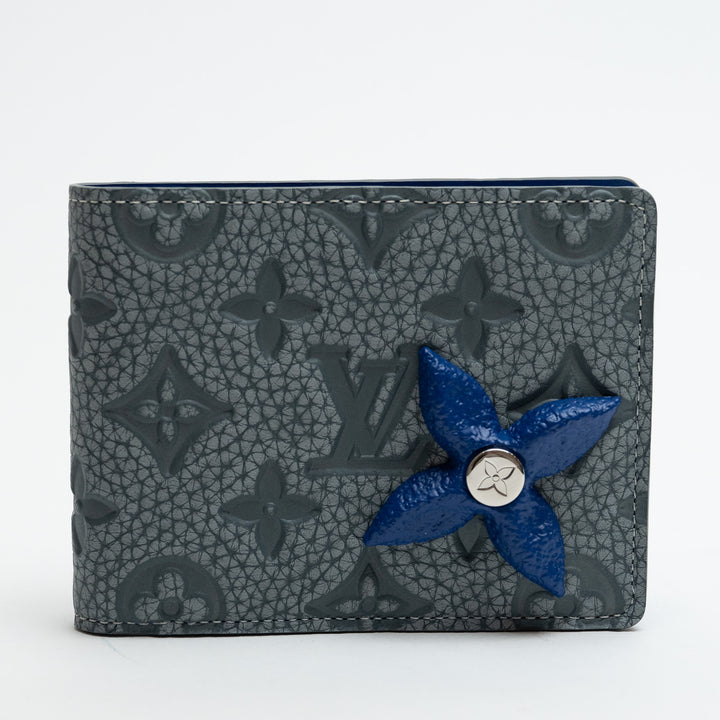 Louis Vuitton Grey Monogram Taurillon Leather Climbing Multiple Wallet