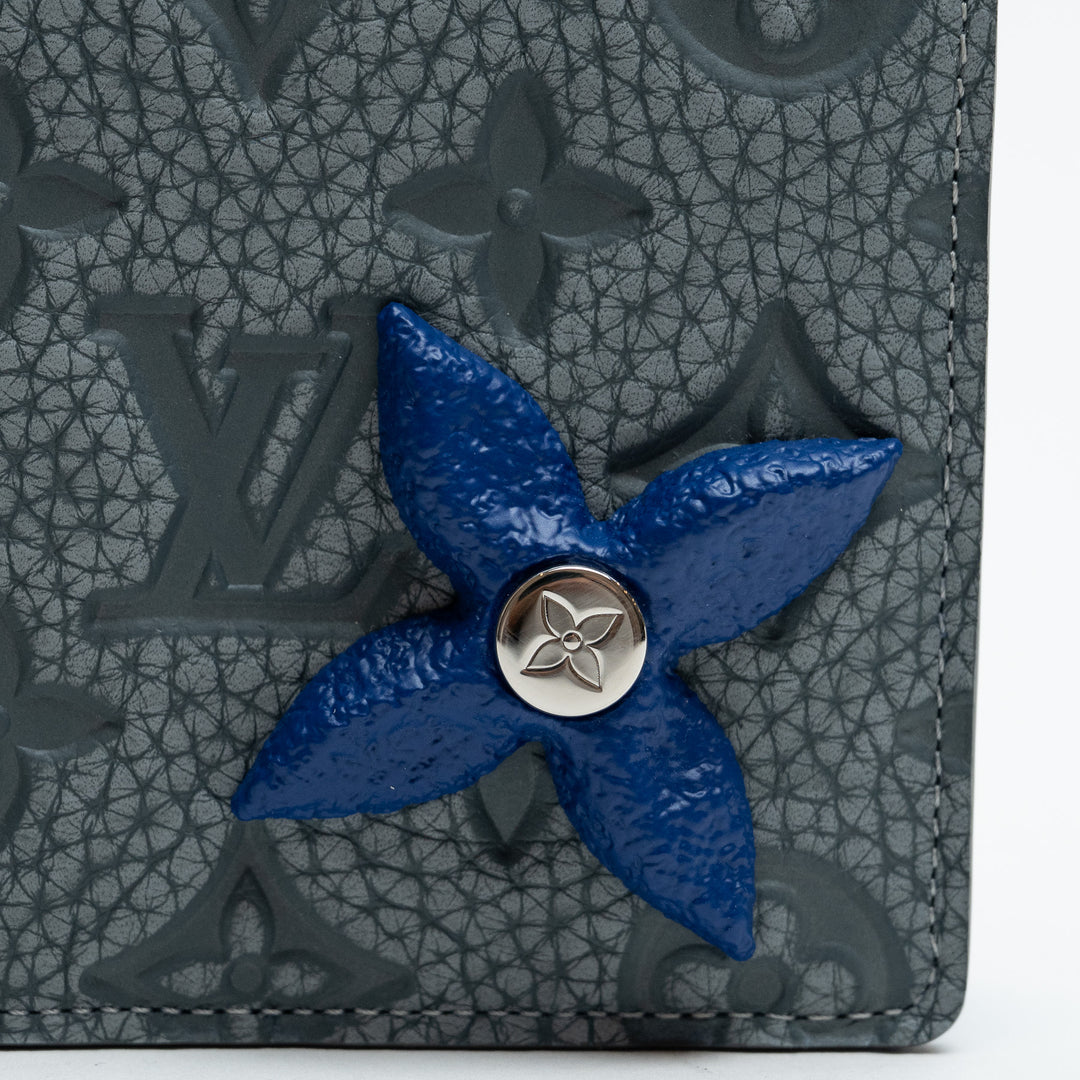 Louis Vuitton Grey Monogram Taurillon Leather Climbing Multiple Wallet