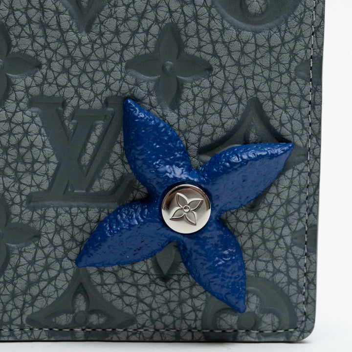 Louis Vuitton Grey Monogram Taurillon Leather Climbing Multiple Wallet