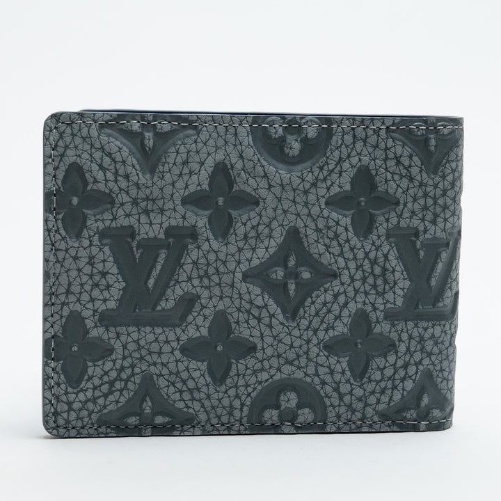 Louis Vuitton Grey Monogram Taurillon Leather Climbing Multiple Wallet