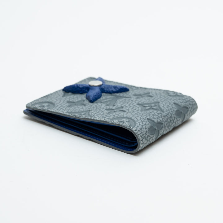 Louis Vuitton Grey Monogram Taurillon Leather Climbing Multiple Wallet