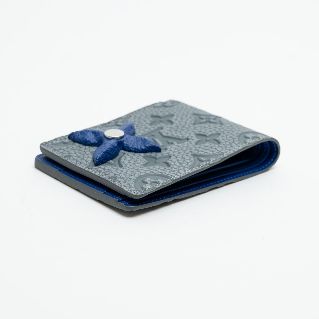 Louis Vuitton Grey Monogram Taurillon Leather Climbing Multiple Wallet