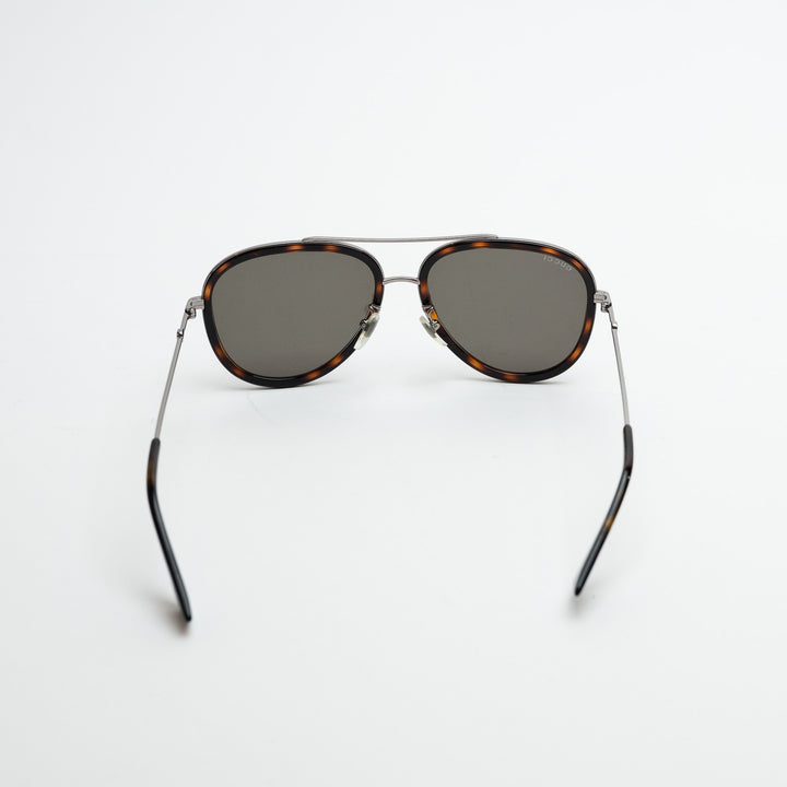 Gucci Tortoise Shell Sunglasses with Silver Details and Bee Motif