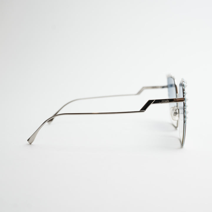 Fendi Square Frame Oversized Sunglasses with Studs