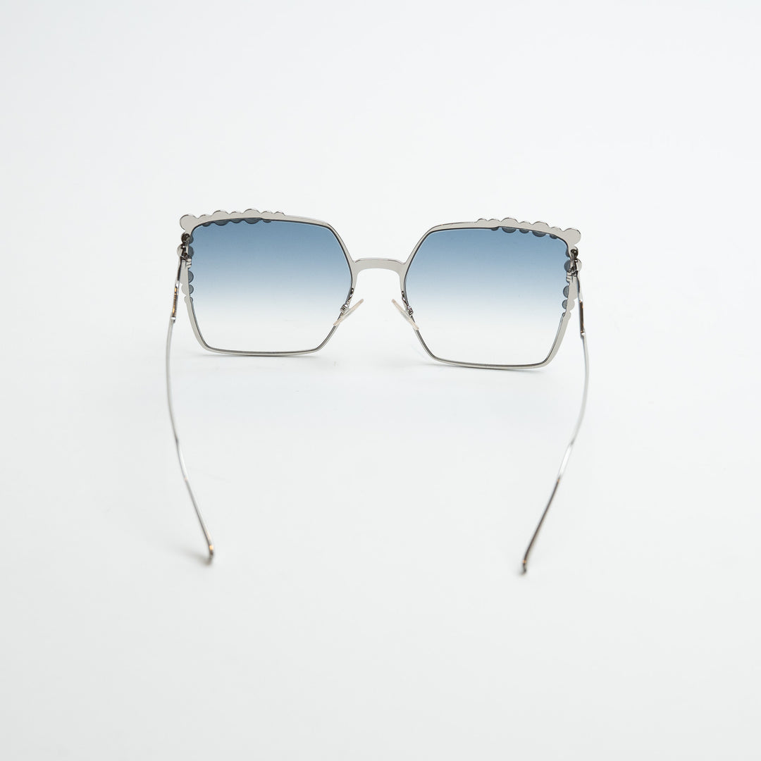 Fendi Square Frame Oversized Sunglasses with Studs