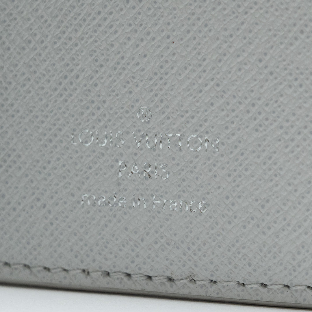 Louis Vuitton White Monogram Canvas Pocket Organizer with Blue and Red Stripe