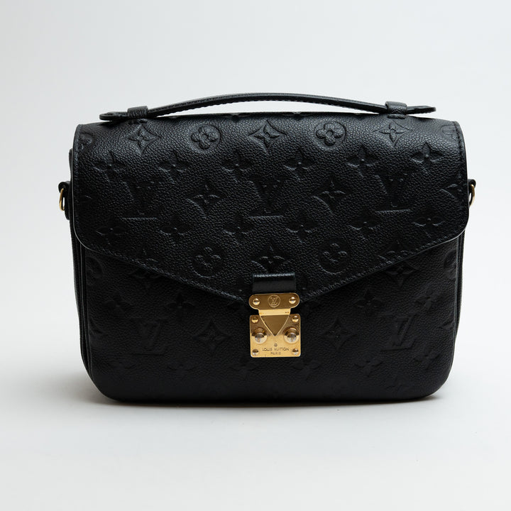 Louis Vuitton Black Monogram Empreinte Leather Pochette Metis Handbag