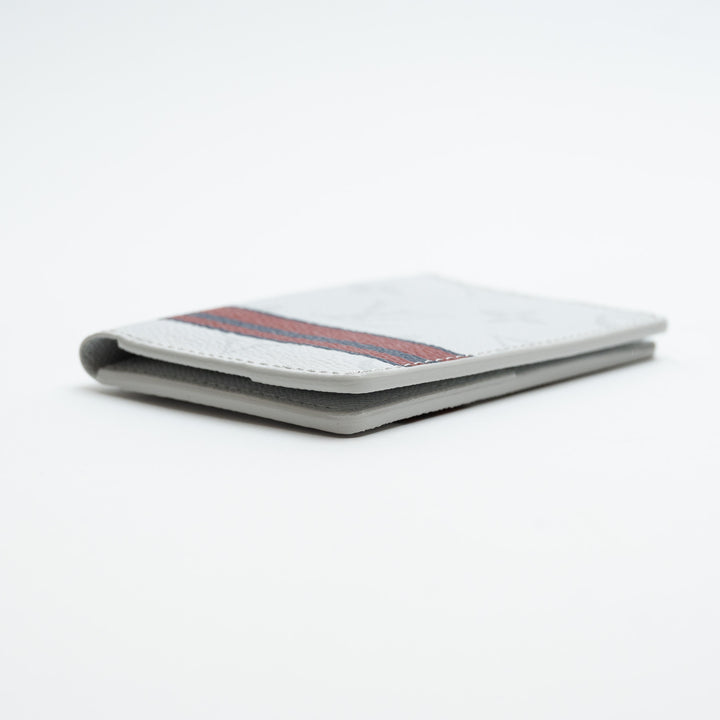 Louis Vuitton White Monogram Canvas Pocket Organizer with Blue and Red Stripe