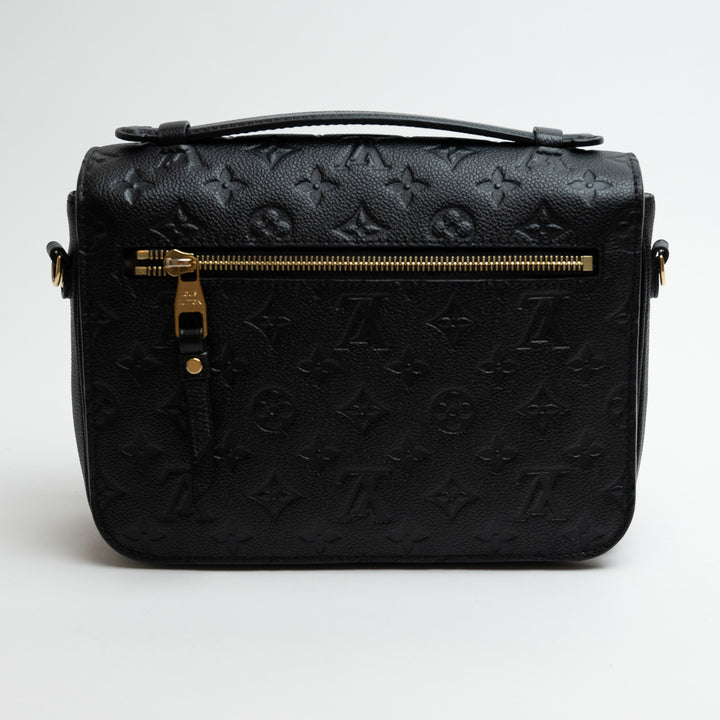 Louis Vuitton Black Monogram Empreinte Leather Pochette Metis Handbag