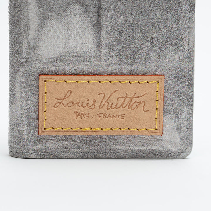 Louis Vuitton Light Grey Salt Stone Grained Calf Leather Pocket Organizer