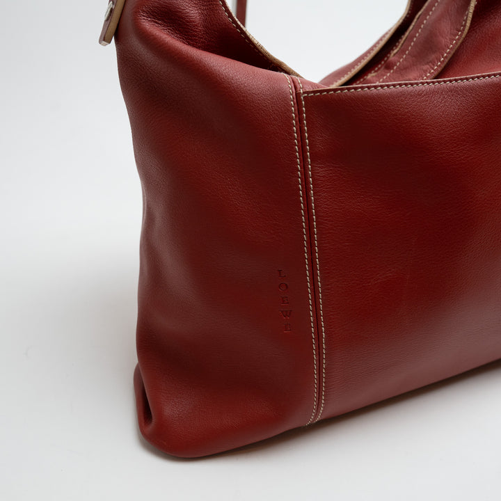Loewe Terracotta Red Nappa Leather Vintage Shoulder Bag