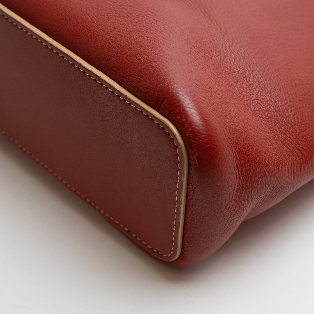 Loewe Terracotta Red Nappa Leather Vintage Shoulder Bag