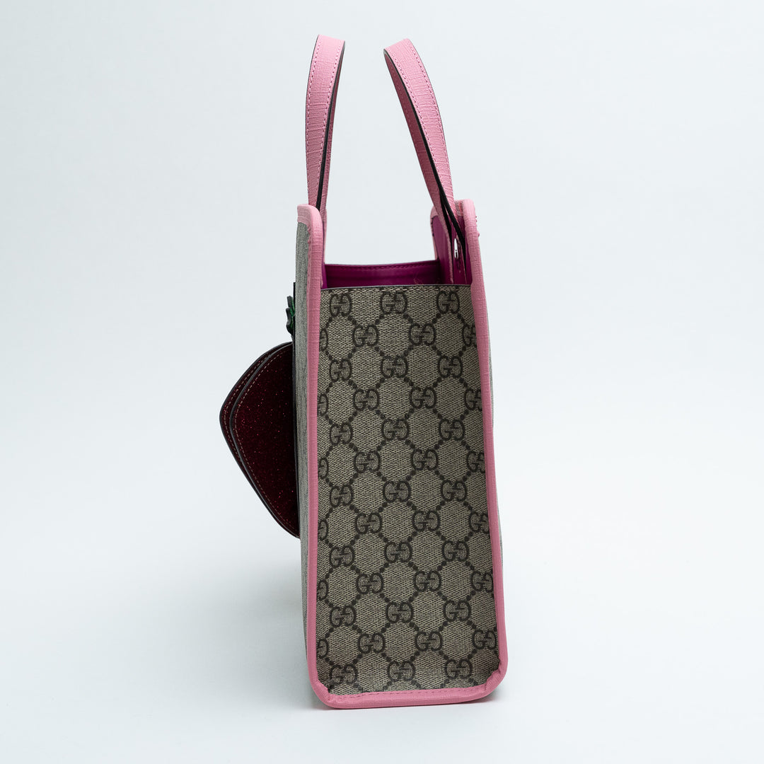Gucci GG Supreme Canvas 3D Children's Strawberry Tote