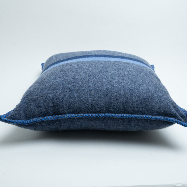Louis Vuitton Blue Cashmere LV Striped Pillow