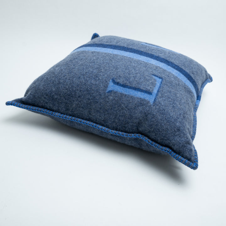 Louis Vuitton Blue Cashmere LV Striped Pillow