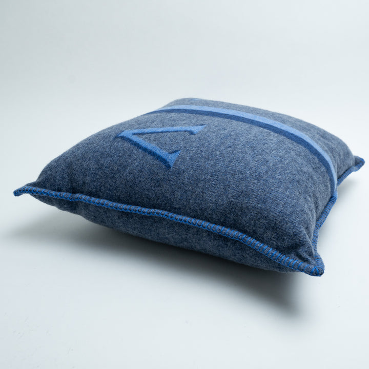 Louis Vuitton Blue Cashmere LV Striped Pillow