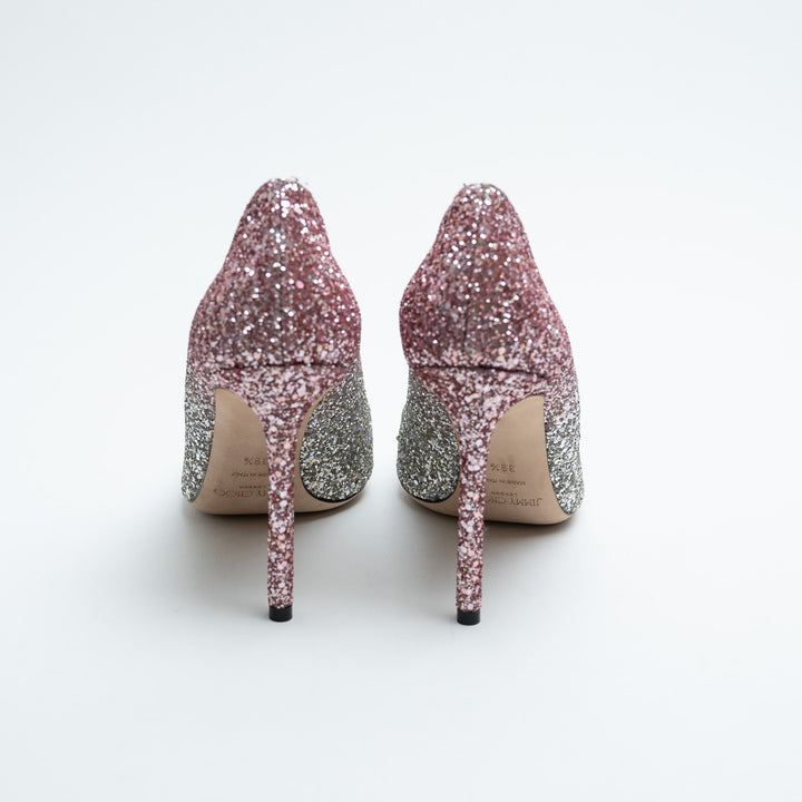 Jimmy Choo Romy Ombré Glitter Pumps Size 39.5